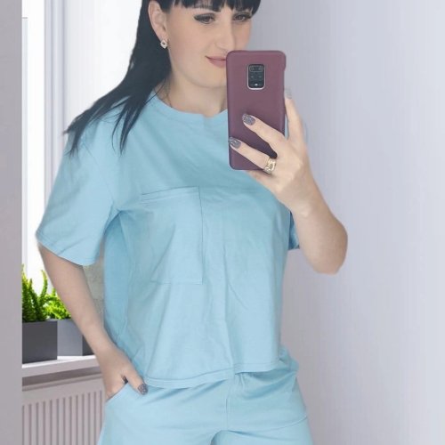 Костюм Valentina (42-50) 041 l.blue (лето) Valentina 041 l.blue