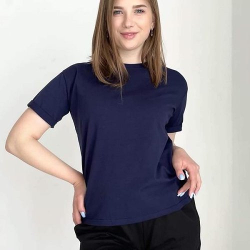 Футболка Sport style (XS-XL) 51 navy (лето) Sport style 51 navy