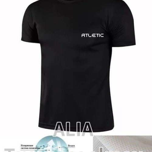 Футболка ALIA (M-3XL) 2987 black (лето) ALIA 2987 black