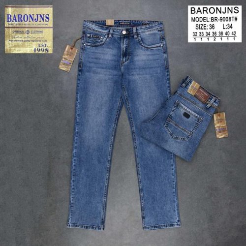Джинсы Baron Jeans (32-42) BR9008 blue (деми) Baron Jeans BR9008 blue