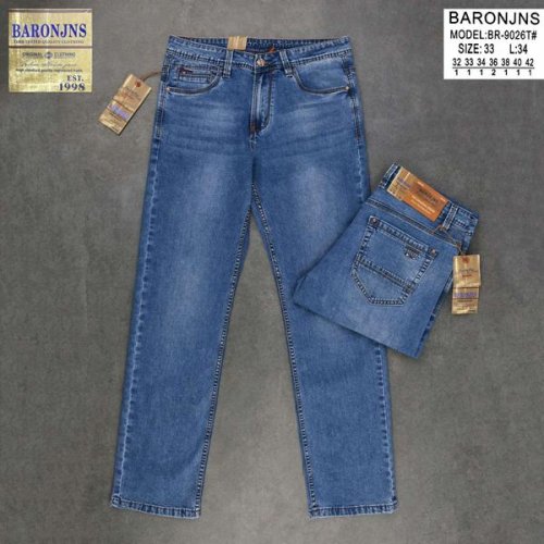 Джинсы Baron Jeans (32-42) BR9026 blue (деми) Baron Jeans BR9026 blue