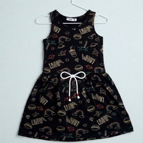 Платье Dino (110-140) DN616 black (лето) Dino DN616 black