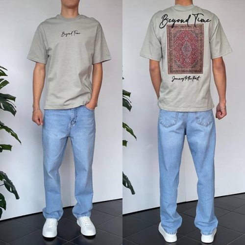 Футболка i8denim (S-XL) 90577 grey (лето) i8denim 90577 grey