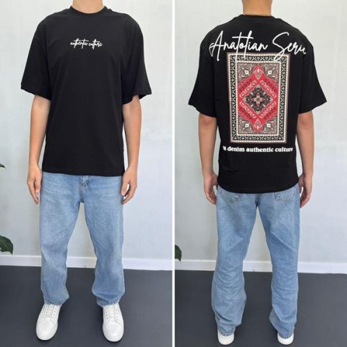 Футболка i8denim (S-XL) 90551 black (лето) i8denim 90551 black