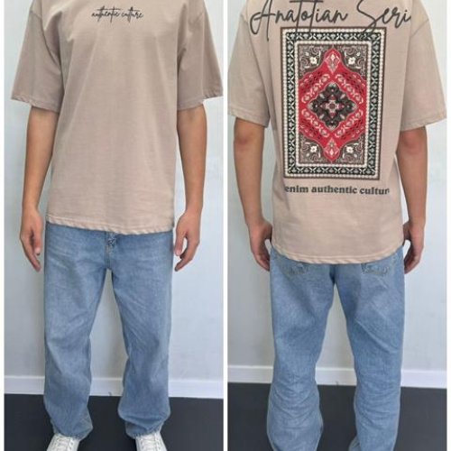 Футболка i8denim (S-XL) 90551 beige (лето) i8denim 90551 beige