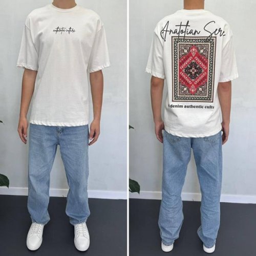 Футболка i8denim (S-XL) 90551 white (лето) i8denim 90551 white
