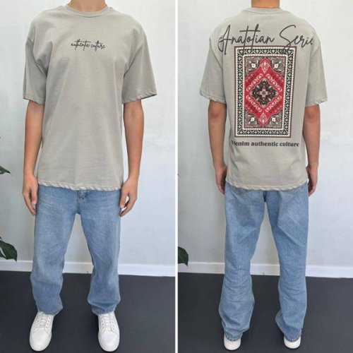 Футболка i8denim (S-XL) 90551 grey (лето) i8denim 90551 grey