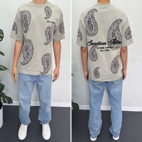 Футболка i8denim (S-XL) 90585 grey (лето) i8denim 90585 grey