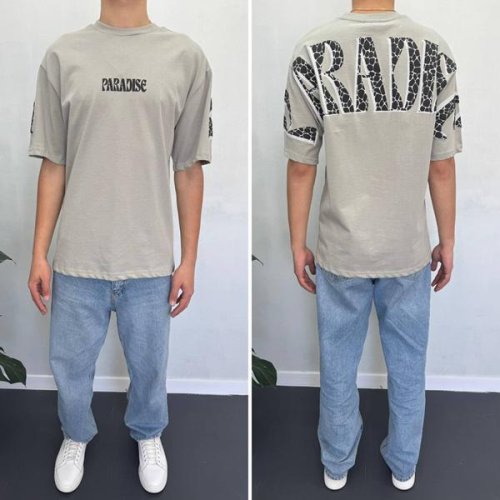 Футболка i8denim (S-XL) 90556 grey (лето) i8denim 90556 grey