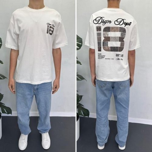 Футболка i8denim (S-XL) 90583 white (лето) i8denim 90583 white