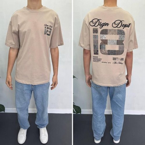 Футболка i8denim (S-XL) 90583 beige (лето) i8denim 90583 beige