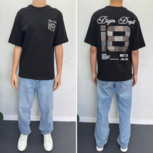 Футболка i8denim (S-XL) 90583 black (лето) i8denim 90583 black