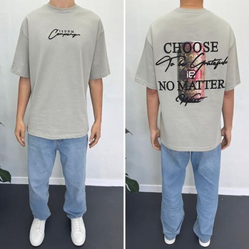 Футболка i8denim (S-XL) 90575 grey (лето) i8denim 90575 grey