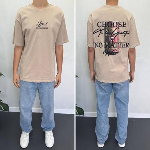 Футболка i8denim (S-XL) 90575 beige (лето) i8denim 90575 beige
