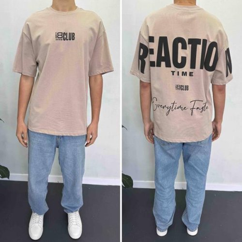Футболка i8denim (S-2XL) 90557 beige (лето) i8denim 90557 beige