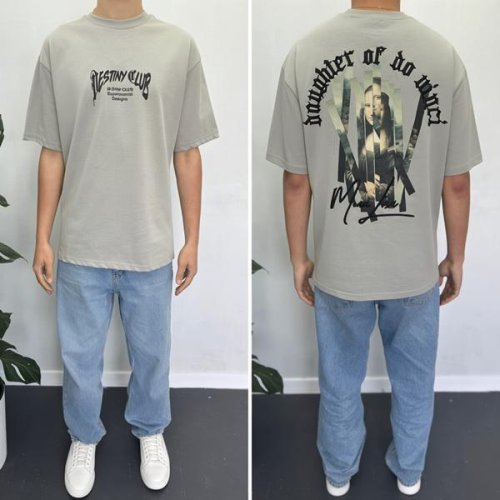 Футболка i8denim (S-2XL) 90576 grey (лето) i8denim 90576 grey