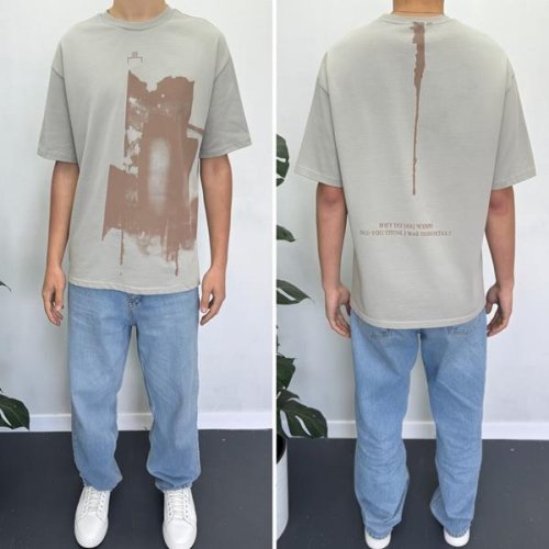 Футболка i8denim (S-2XL) 90578 grey (лето) i8denim 90578 grey