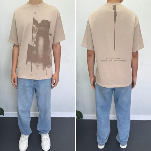 Футболка i8denim (S-2XL) 90578 beige (лето) i8denim 90578 beige