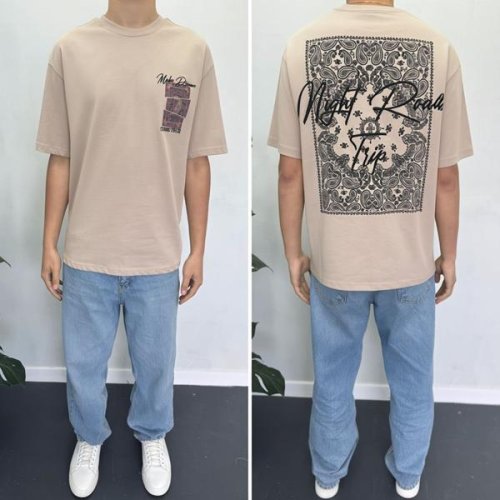 Футболка i8denim (S-2XL) 90583-0 beige (лето) i8denim 90583-0 beige