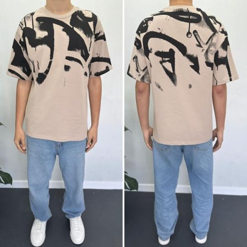 Футболка i8denim (S-2XL) 90569 beige (лето) i8denim 90569 beige