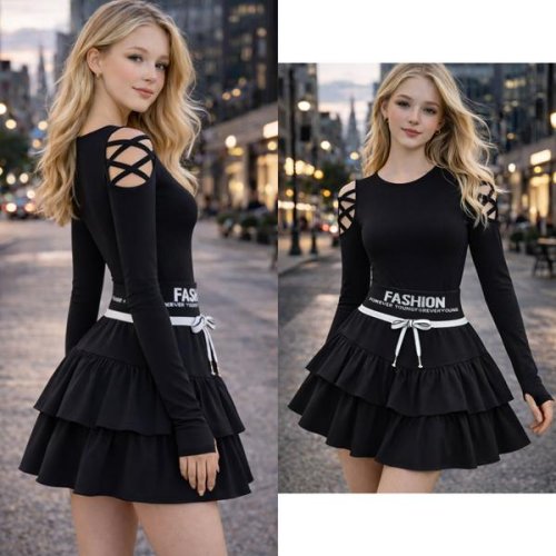 Юбка Karolina (32-42) KR479 black (лето) Karolina KR479 black