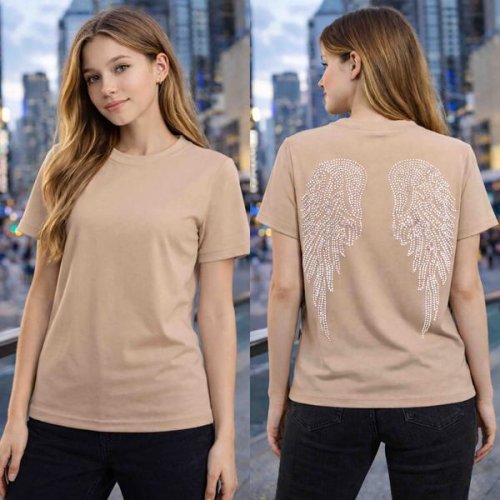 Футболка Karolina (34-42) KR493 beige (лето) Karolina KR493 beige