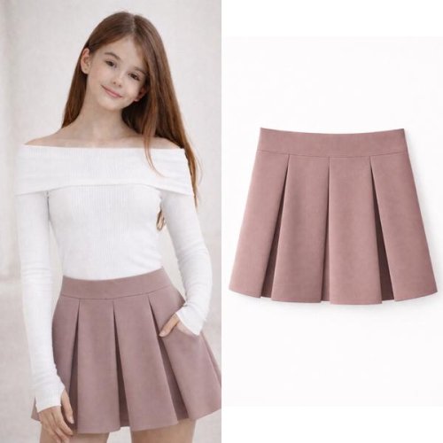 Юбка-шорты Karolina (32-42) KR600 beige (лето) Karolina KR600 beige