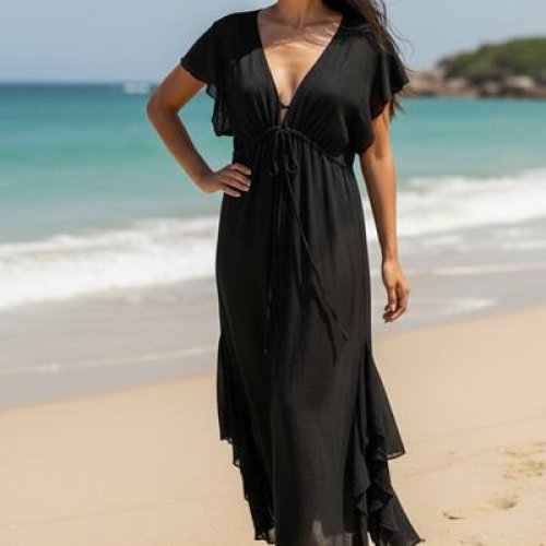 парео DFK (one size) 1-809 black (лето) DFK 1-809 black