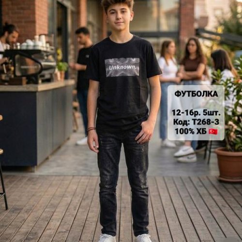 Футболка iBamBino (152-176) T268-3 black (лето) iBamBino T268-3 black