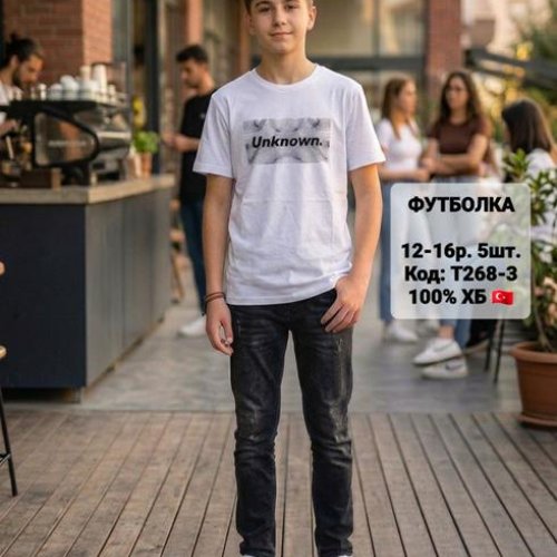 Футболка iBamBino (152-176) T268-3 white (лето) iBamBino T268-3 white