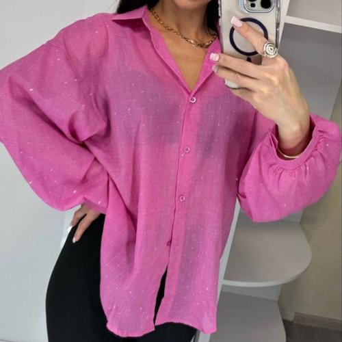 Рубашка Lora (44-48) LR1391 pink (лето) Lora LR1391 pink