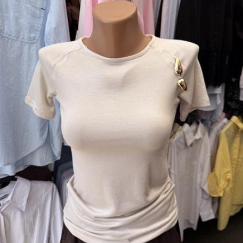 Футболка New Season (S-L) F003 beige (лето) New Season F003 beige