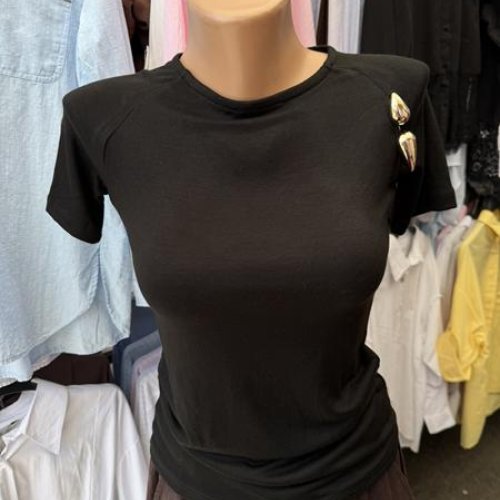 Футболка New Season (S-L) F003 black (лето) New Season F003 black