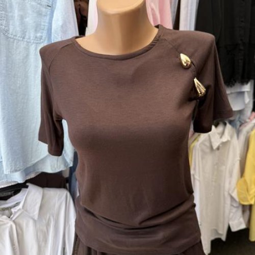 Футболка New Season (S-L) F003 brown (лето) New Season F003 brown