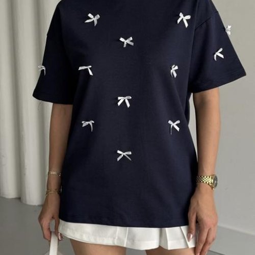 Футболка New Season (S-L) F008 navy (лето) New Season F008 navy