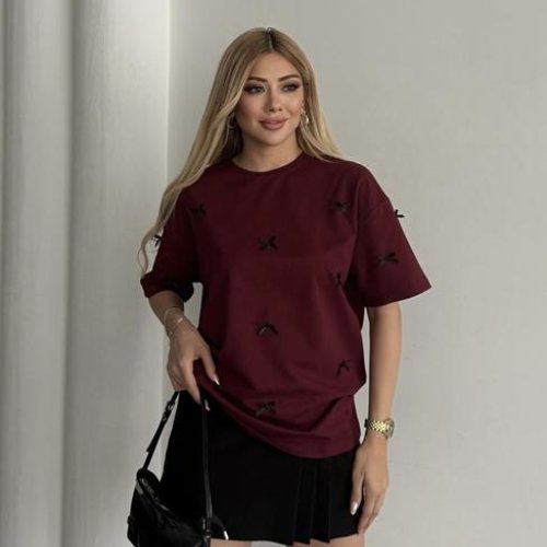 Футболка New Season (S-L) F008 wine (лето) New Season F008 wine