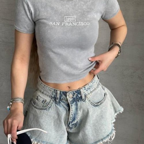 Футболка New Season (S-L) F017 grey (лето) New Season F017 grey