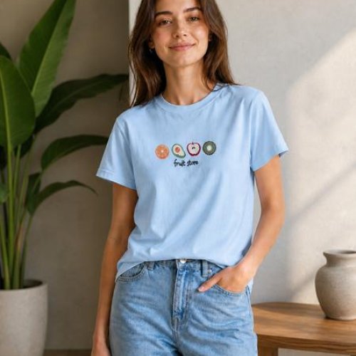 Футболка New Season (S-L) F020 l.blue (лето) New Season F020 l.blue