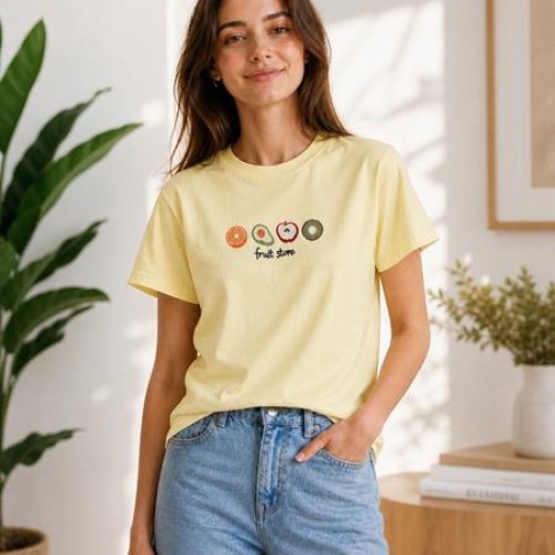 Футболка New Season (S-L) F020 yellow (лето) New Season F020 yellow