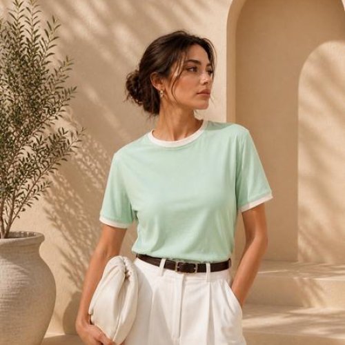 Футболка New Season (S-L) F025 mint (лето) New Season F025 mint