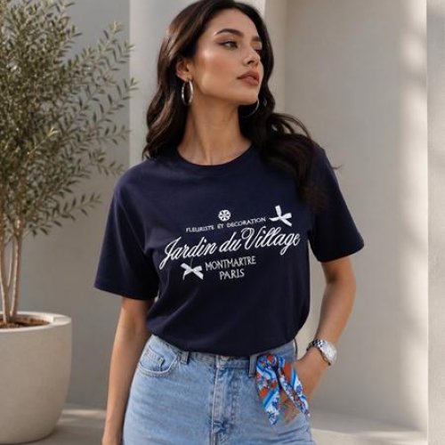Футболка New Season (S-L) F026 navy (лето) New Season F026 navy