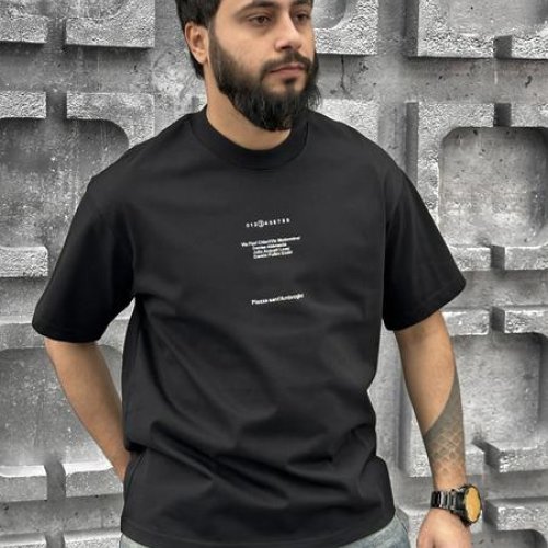 Футболка Balami (M-3XL) BL201 black (лето) Balami BL201 black