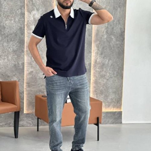 Футболка Balami (L-3XL) BL54 navy (лето) Balami BL54 navy