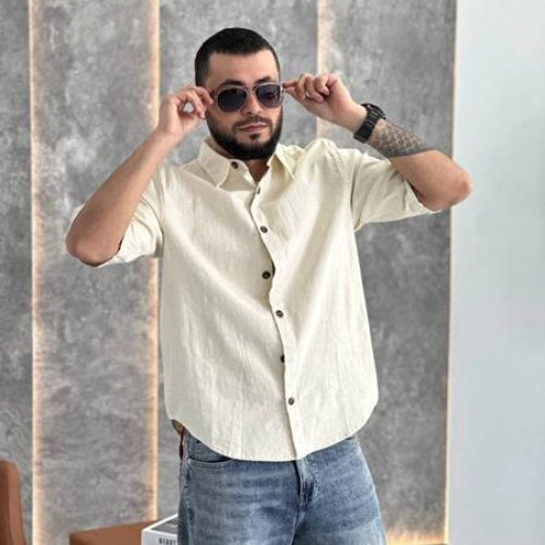 Рубашка Balami (L-3XL) BL59 l.beige (лето) Balami BL59 l.beige