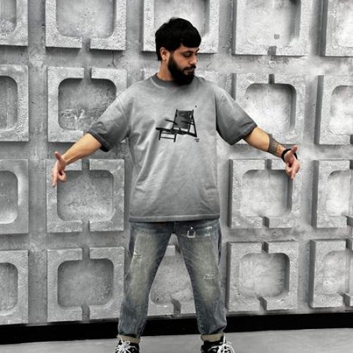 Футболка Balami (M-3XL) BL73 grey (лето) Balami BL73 grey