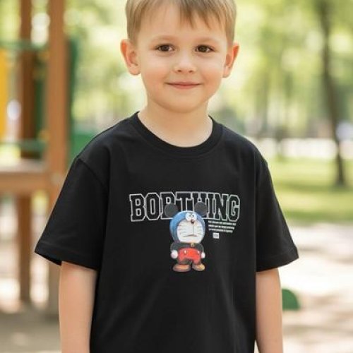 Футболка Delfinka (90-130) 3038 black (лето) Delfinka 3038 black