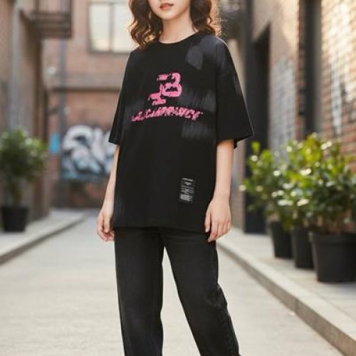Футболка Delfinka (120-170) 35753 black (лето) Delfinka 35753 black