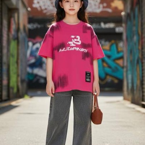 Футболка Delfinka (120-170) 35753 pink (лето) Delfinka 35753 pink