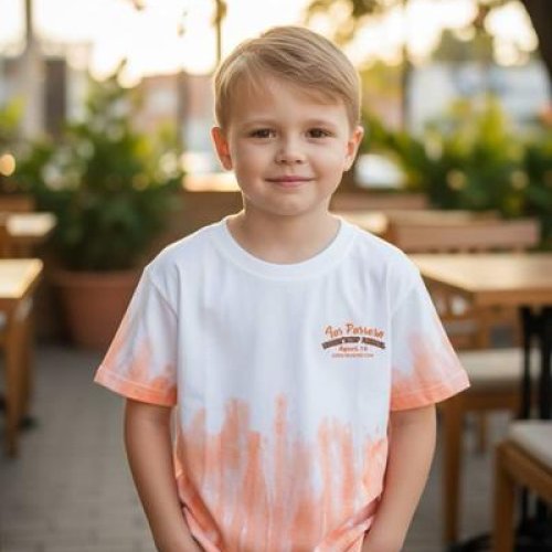 Футболка Delfinka (110-150) 6001 white-orange (лето) Delfinka 6001 white-orange
