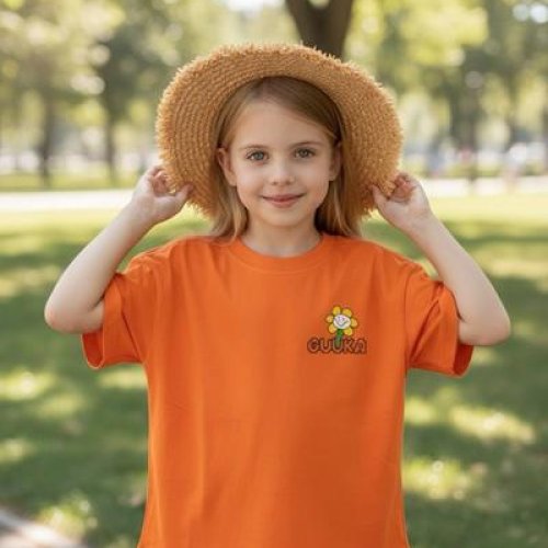 Футболка Delfinka (110-150) 6026 orange (лето) Delfinka 6026 orange